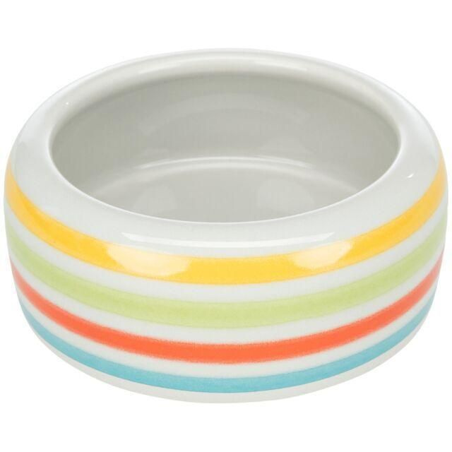 Миска для грызунов Trixie Ceramic Bowl M, размер 11см., зелёный / синий / кремовый  #1