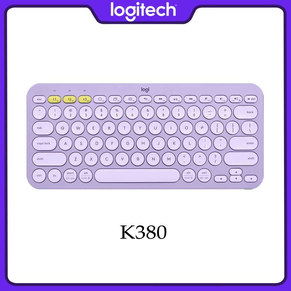 Клавиатура беспроводная Logitech-K380, Английская раскладка, сиреневый  #1