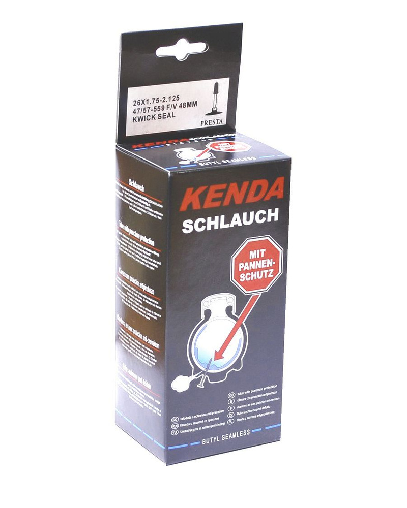 Камера велосипедная KENDA 26x1,75-2,125, спорт. ниппель 48мм, антипрокол. #1