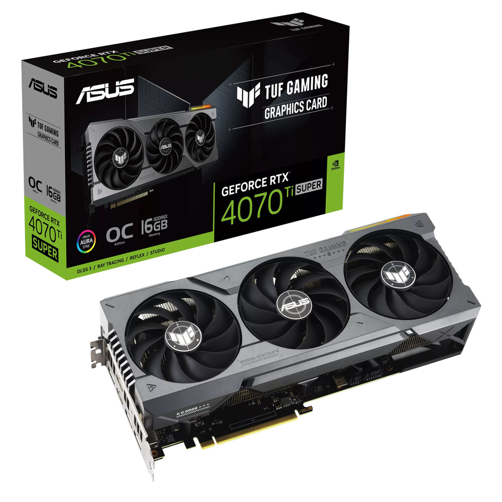 Видеокарта ASUS GeForce RTX 4070 Ti SUPER, 16 ГБ PCI-E 4.0 x16