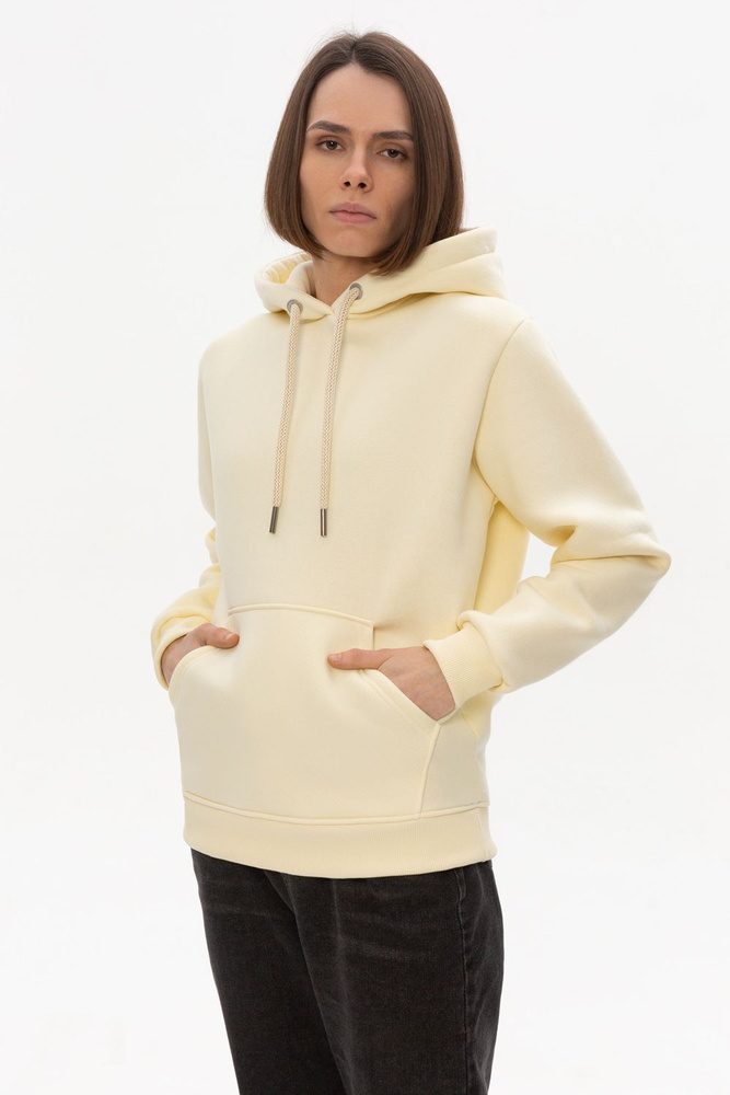Худи Магазин Толстовок - Premium Hoodie 330-360гр, Худи, утепленная, с начесом, S-40-42-RU-Woman, Экрю #1