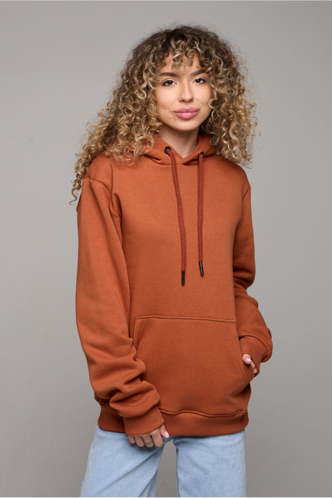 Худи Магазин Толстовок - Premium Hoodie 330-360гр, Худи, утепленная, с начесом, S-40-42-RU-Woman, Кемел #1