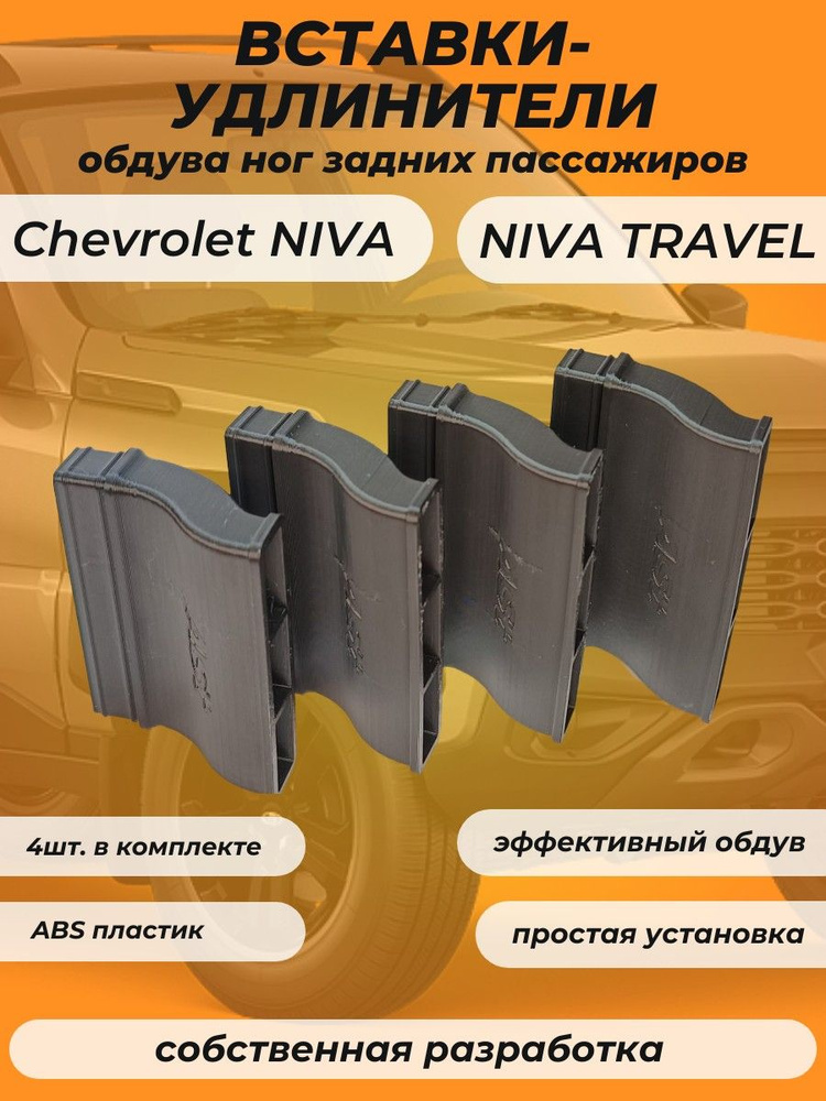 Вставки задних воздуховодов удлиненные для автомобиля Niva Travel/Нива Тревел /Chevrolet Niva /Шевроле #1