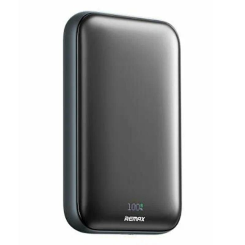 Внешний аккумулятор Remax RPP-D2 (10000 mAh 30W PD MagSafe 15W Type-C LCD) <серый> #1