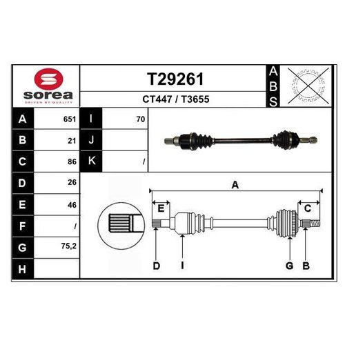 Полуось Eai T29261 #1