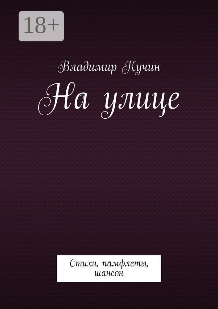 На улице. Стихи, памфлеты, шансон | Кучин Владимир #1