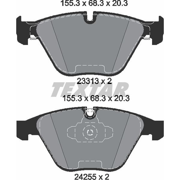 Колодки дисковые передние bmw e90/e91/e92/e93 06> TEXTAR 2331301 #1