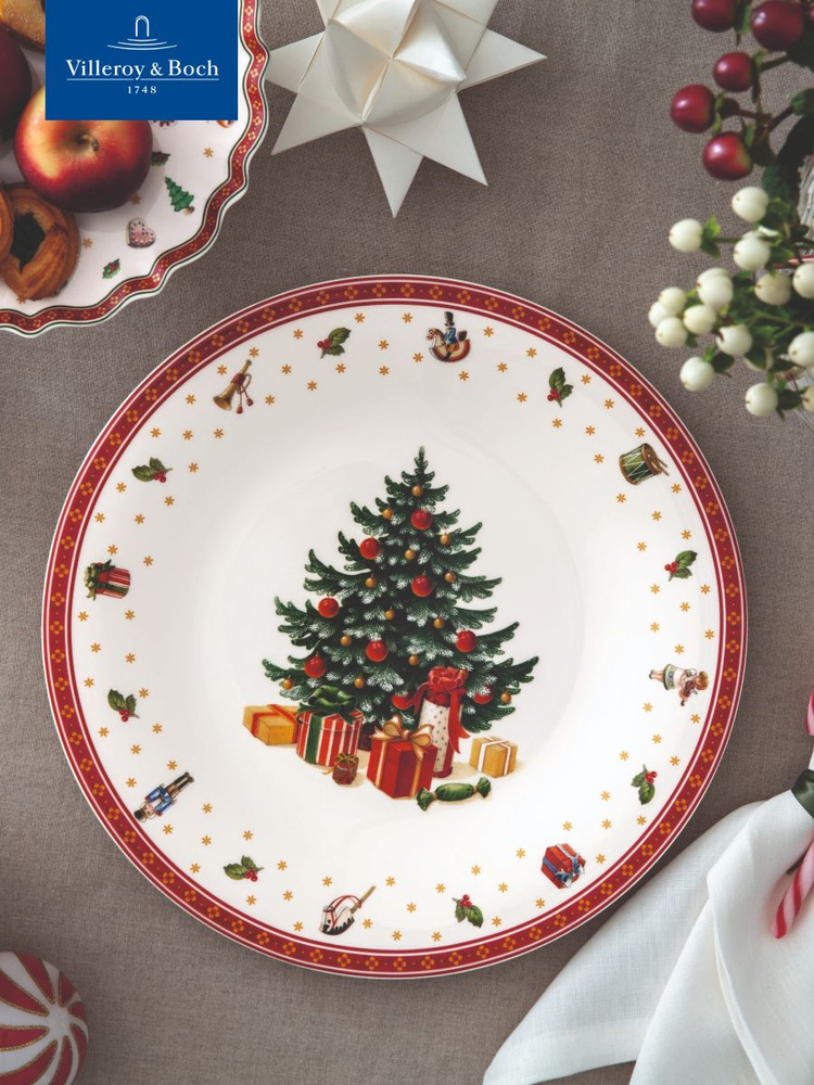 Тарелка буфетная новогодняя 30 см, Toy's Delight Specials, Villeroy & Boch, Премиум-Фарфор #1