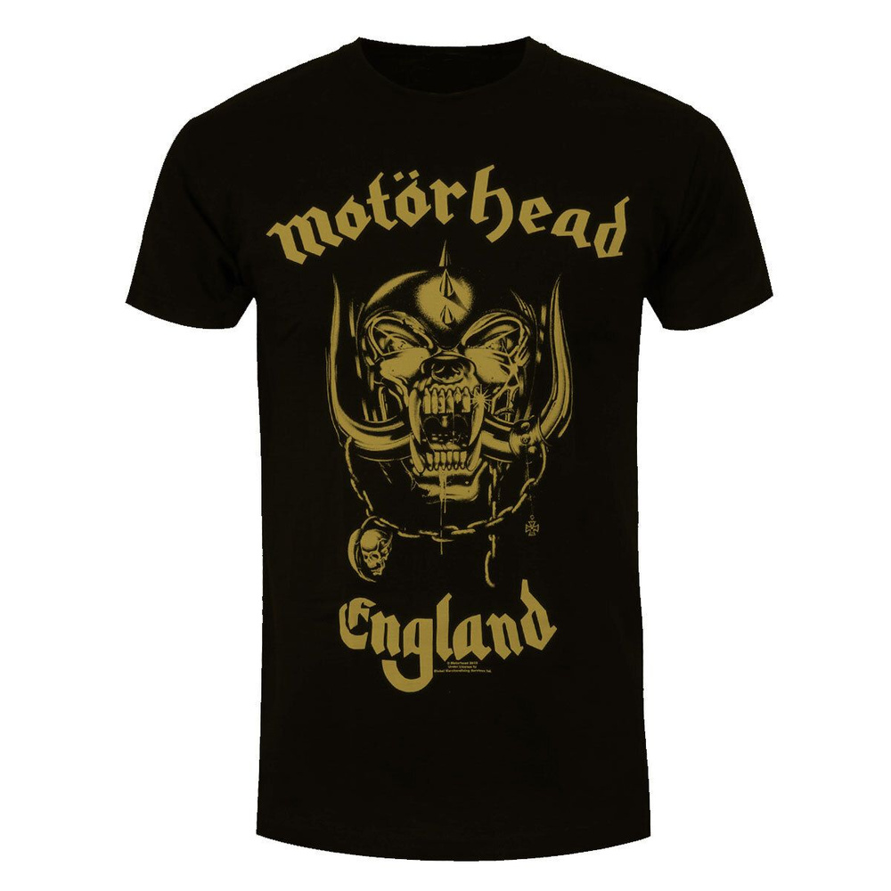 Футболка Футболка Motorhead England Classic Gold Band Official Black New 1 шт #1