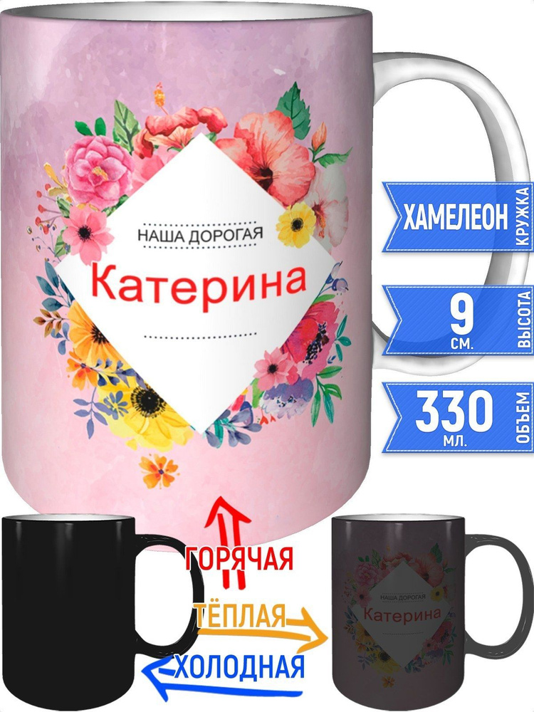 Кружка наша дорогая Катерина - хамелеон #1