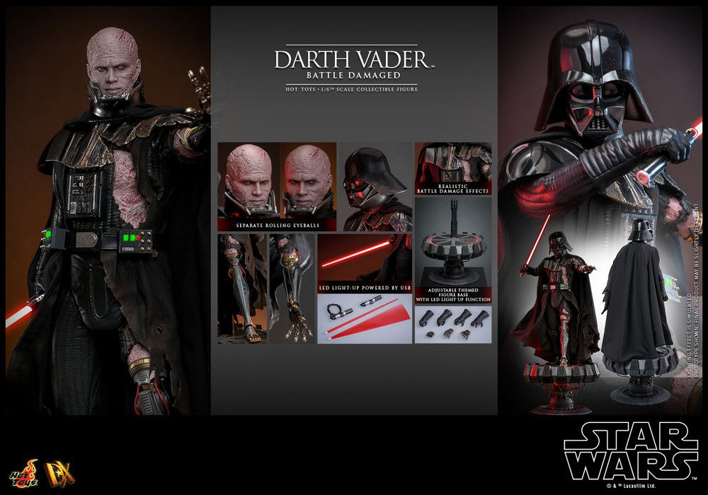 Hot Toys DX44, Star Wars Darth Vader (Battle Damaged) Звездные