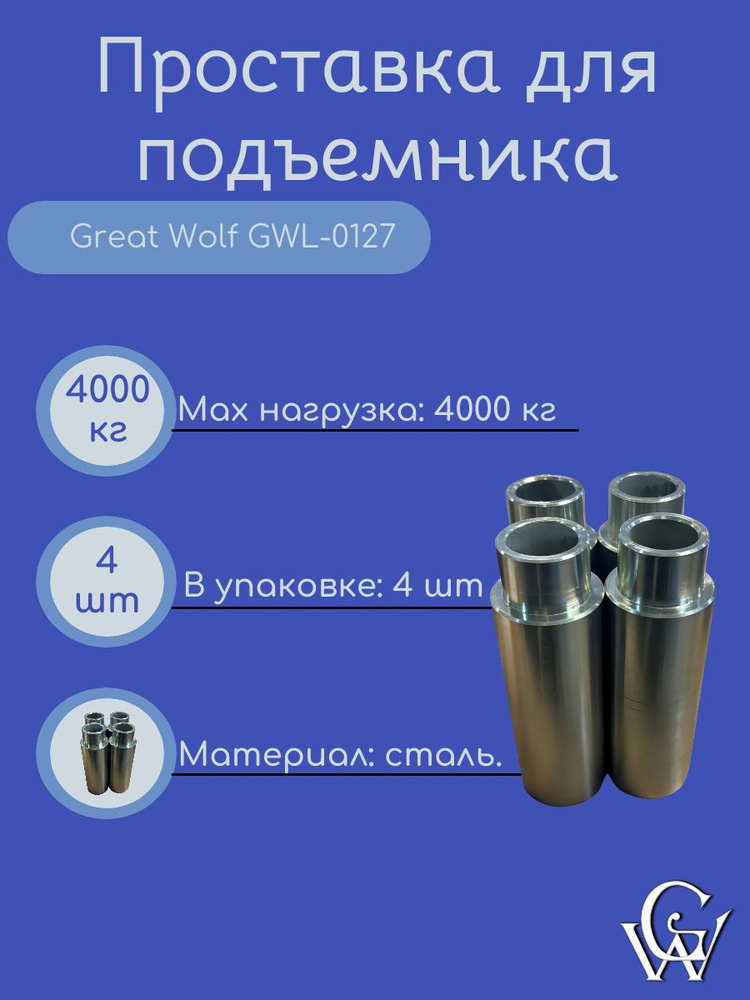 Проставка для подъемника 4 шт, 127 мм Great Wolf #1