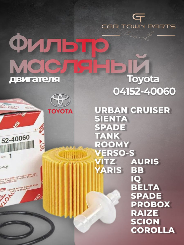 Фильтр масляный двигателя Toyota 04152-40060 #1