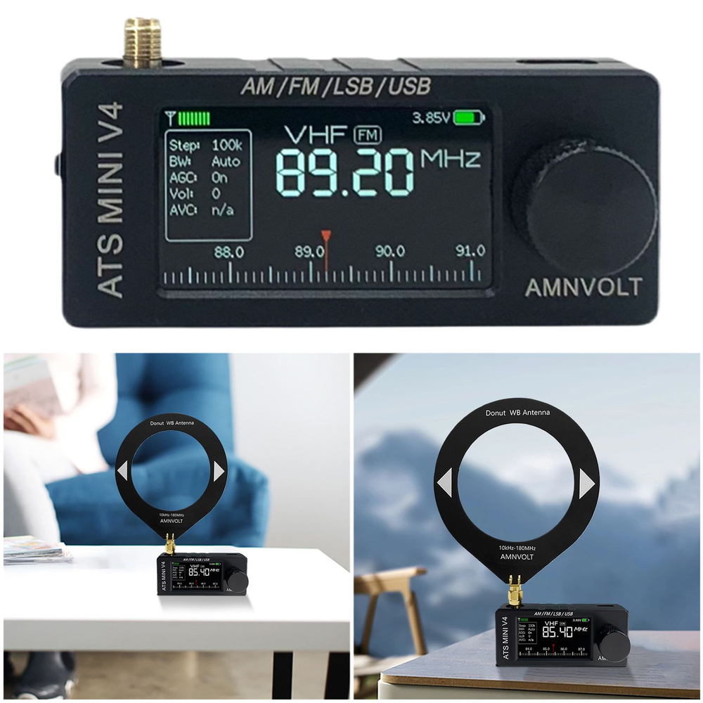 радиоприёмник AMNVOLT V4 ATS MINI SI4732, громкоговоритель 1 Вт
