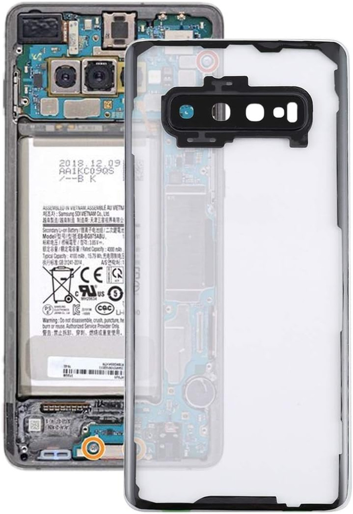 Ремонт запчастей Прозрачная задняя крышка батареи для Samsung Galaxy S10 Plus + SM-G9750 G975F Части #1