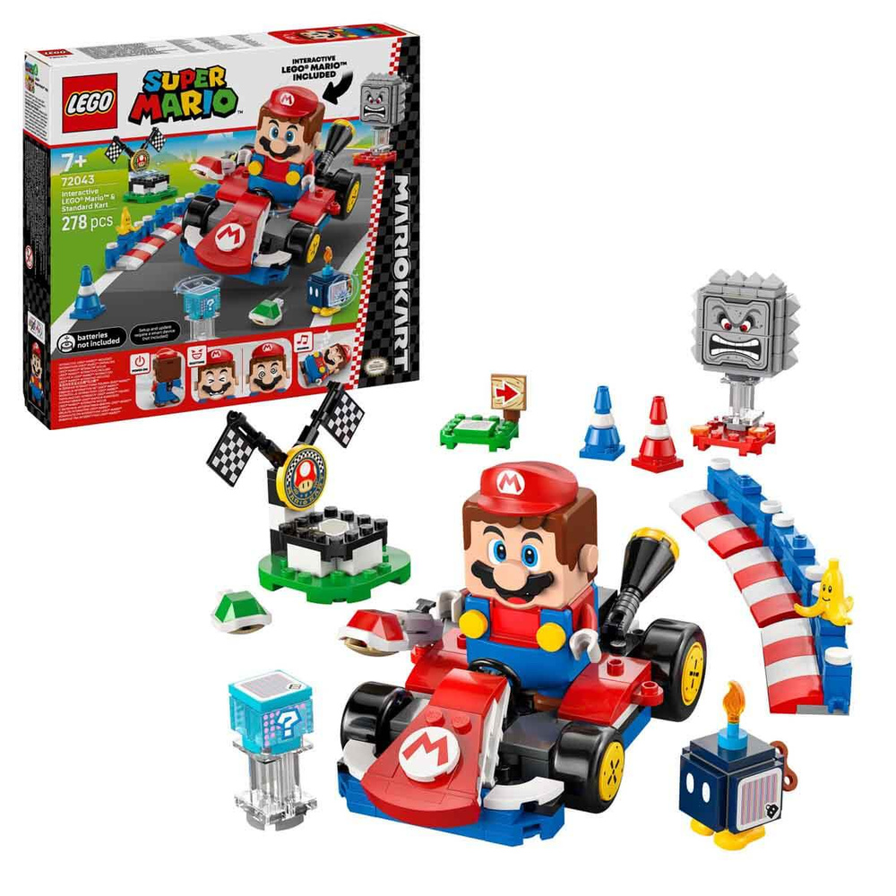 LEGO Super Mario Интерактивный LEGO Mario и стандартный карт 72043