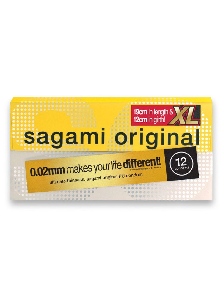 Sagami Original 0.02 XL-SIZE - 12 шт Полиуретановые презервативы