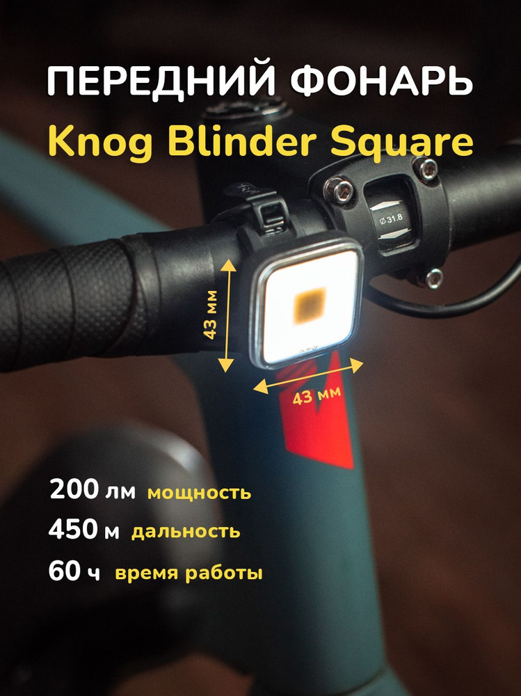 Фонарь передний Knog Blinder Square Front #1
