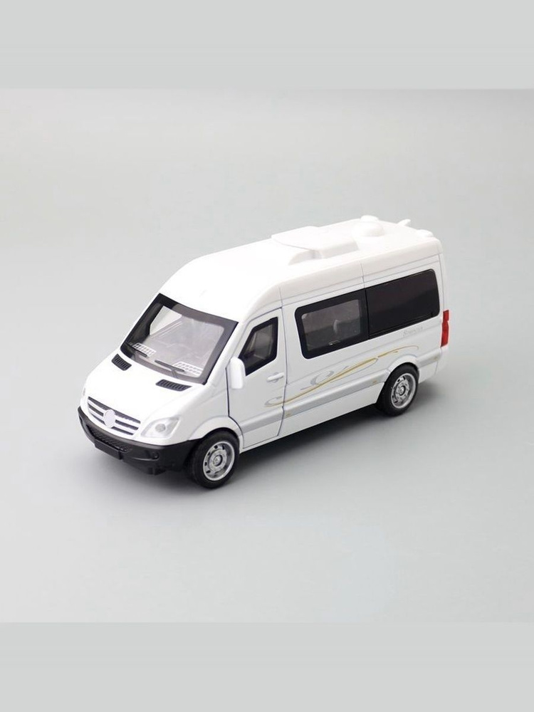 Машинка металлическая инерционная Mercedes Sprinter 1:32 #1