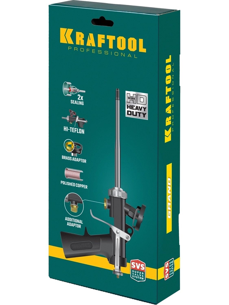 Цельнометаллический пистолет для монтажной пены KRAFTOOL Grand #1