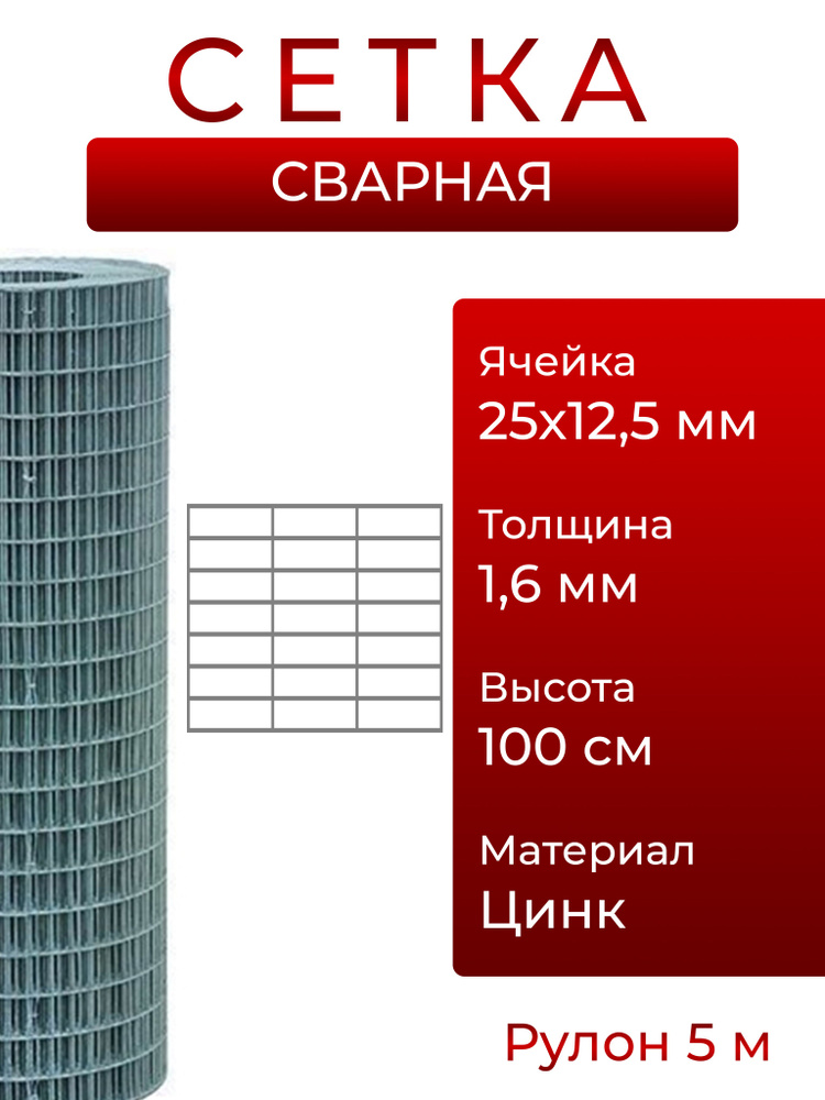 Сетка металлическая длинная ячейка 25х12,5 для клеток #1