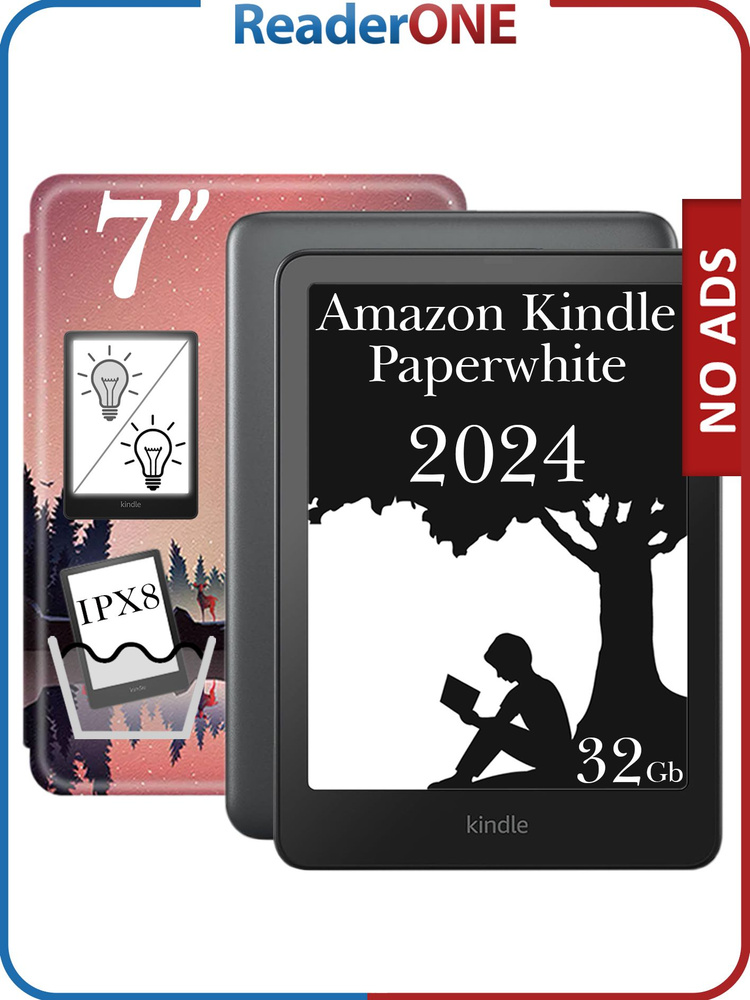 Электронная книга Amazon Kindle PW 12 2024 32Gb SE Black + чехол E