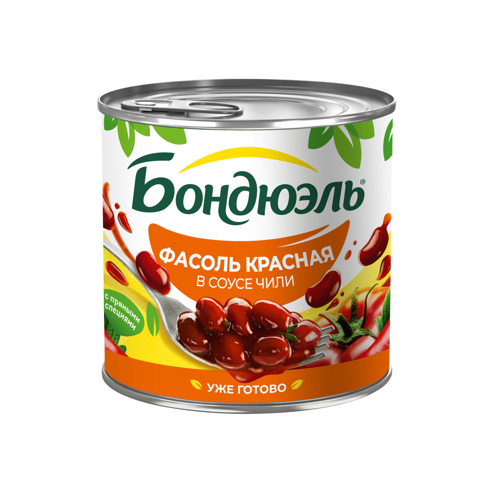 Фасоль красная Бондюэль в томатном соусе чили, 400 г #1