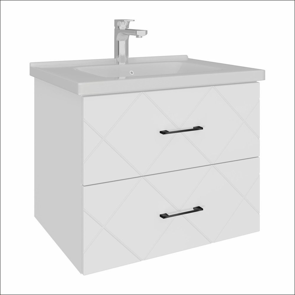 AVK Furniture Тумба под раковину навесная, Астра, 2 Ящика, 70х47х52 см #1