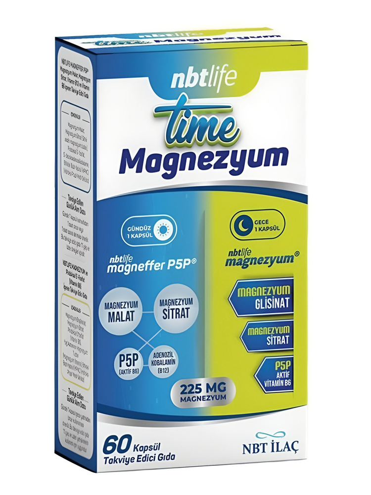 NBT Life Time Magnesium 60 капсул Магний для энергии, мышц и нервной системы Высокая биодоступность #1