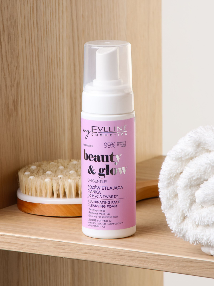 Пенка для умывания Eveline освежающая Beauty&Glow с эффектом сияния для всех типов кожи, 150 мл #1