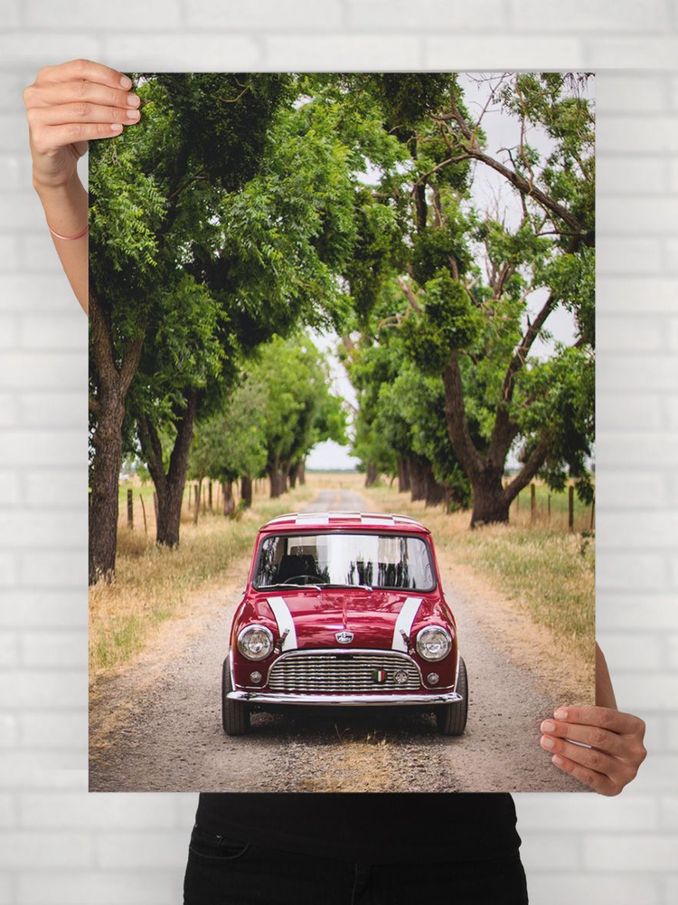 Плакат на стену для интерьера Легенды Авто (Остин Мини - Austin Mini) - Постер по машине формата A1 (61x84 #1