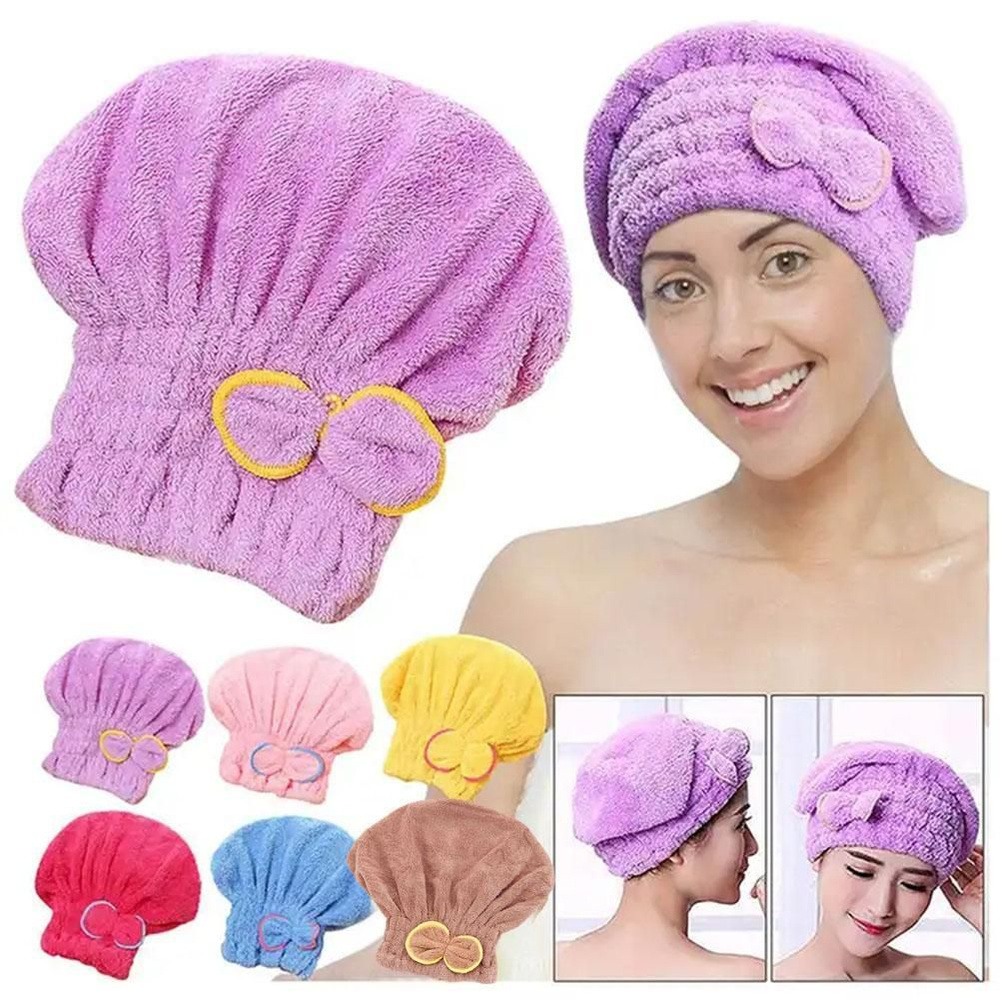 Шапочка для сухих волос с бантиком,25*30 см, красный, 1 шт. #1