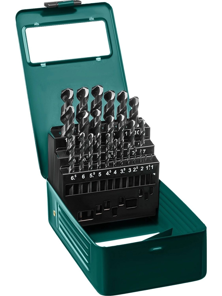 Набор сверл по металлу KRAFTOOL HSS-G, 25 шт, (1-13 мм), сталь P6M5 #1