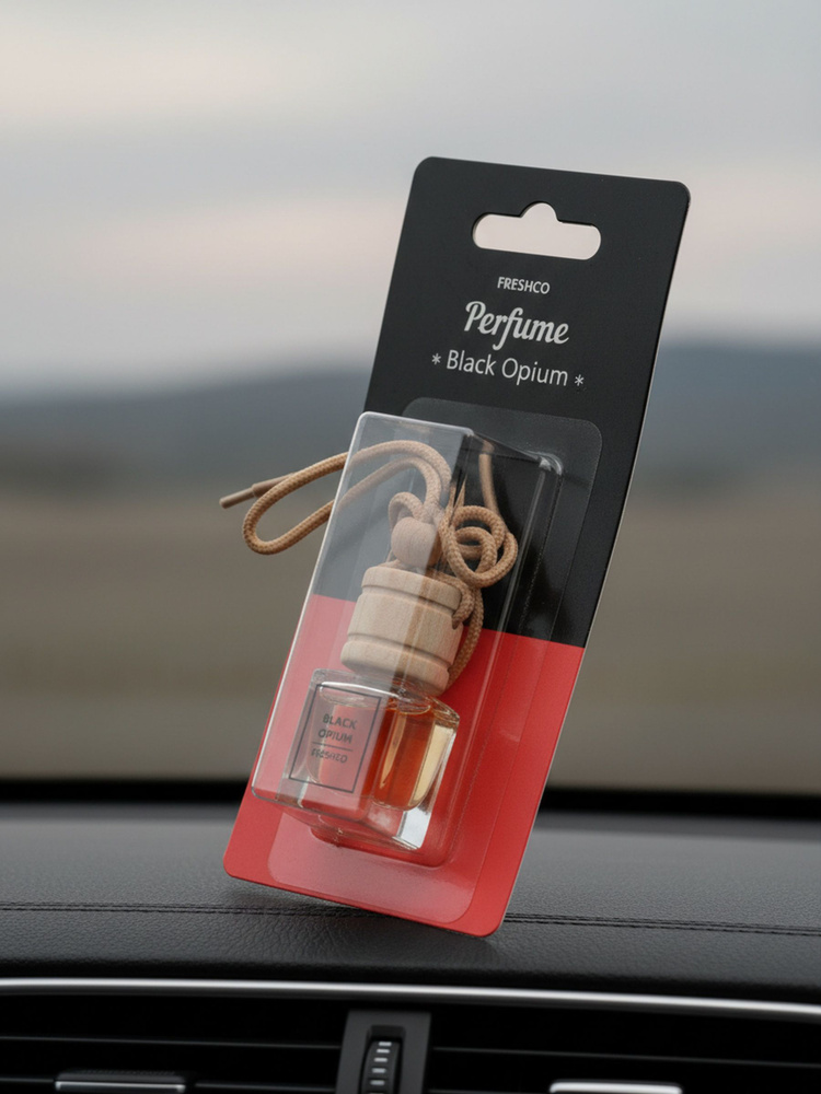 Ароматизатор Freshco подвесной бочонок Perfume Black Opium для авто, стойкий аромат, AR1FP001 #1