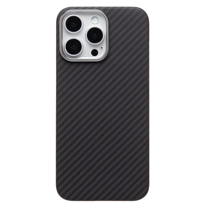 Чехол для iPhone 16 Pro Max пластиковый MagSafe POSH KEVLAR <черный> #1