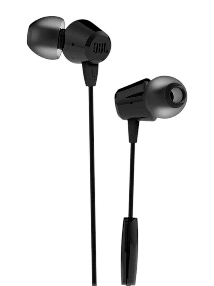 JBL T50HIBLK 3.5 мм Проводные наушники, с микрофоном, внутриканальные, черные #1