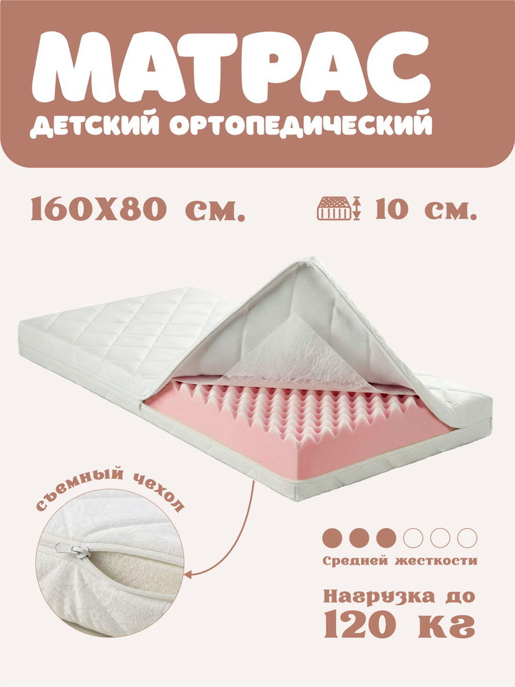 Матрас, Беспружинный, 80х160 см #1