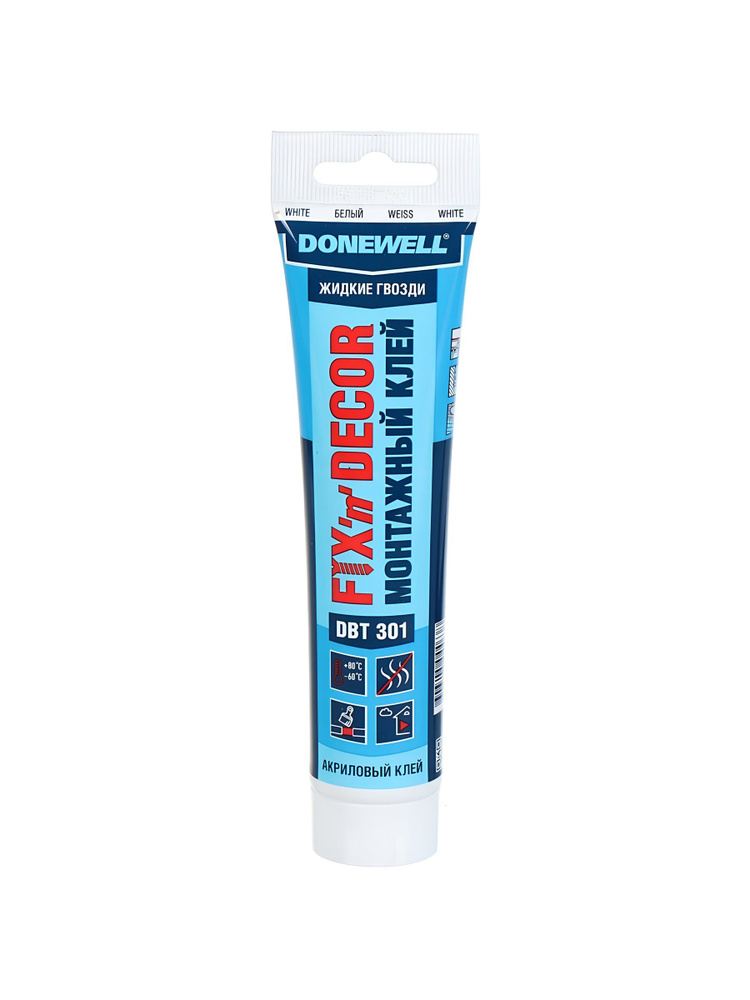Клей-жидкие гвозди Donewell FIX n D COR белый монтажный 85 мл DBT-301 #1