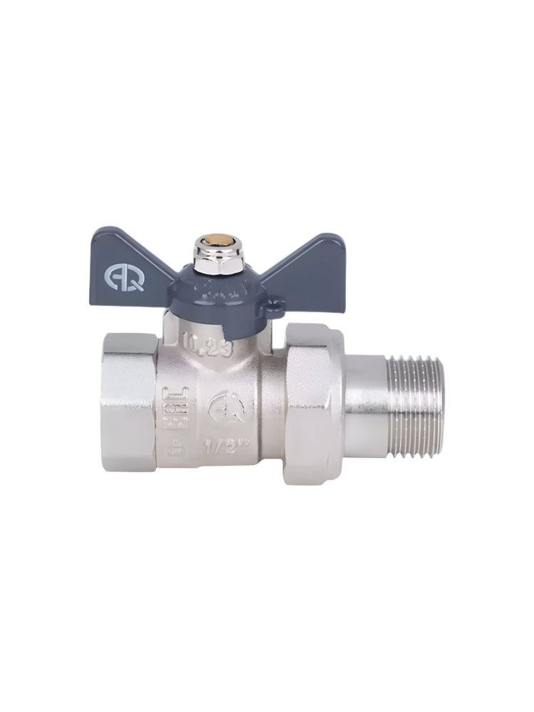 Кран AquaLink для воды с американкой 1/2'' г-ш, латунь, ручка-бабочка #1