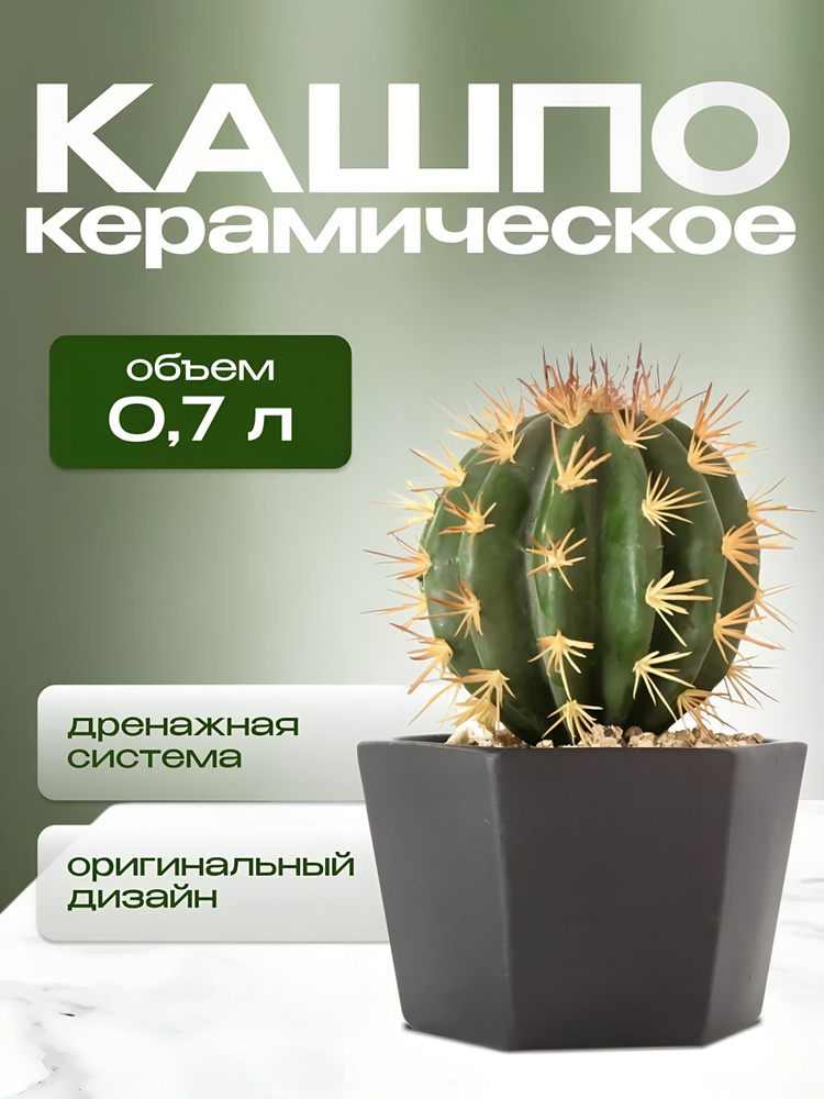 Горшок для цветов керамика, кашпо керамическое 0.7 л #1