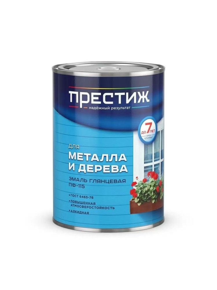 Эмаль Престиж ПФ-115 алкидная глянцевая черная 0.9 кг #1
