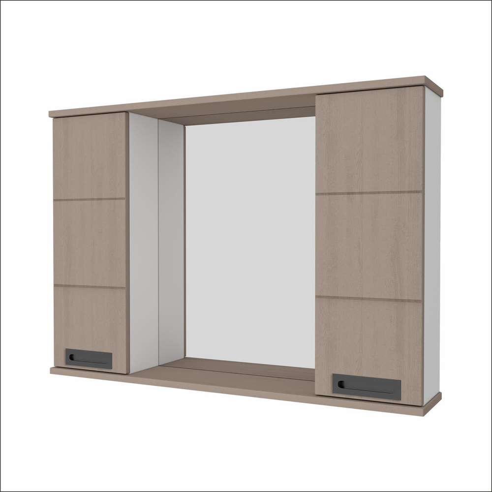 AVK Furniture Зеркало-шкаф, ШН 2 двери +зеркало Сара 100х17.5х70 см #1