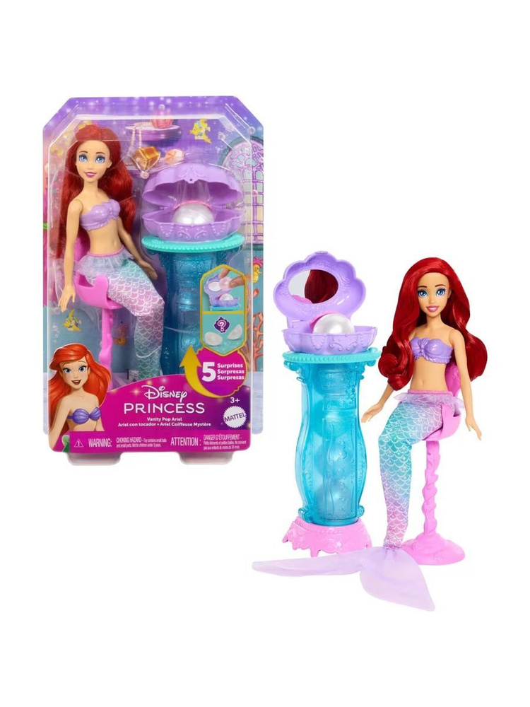Disney The Little Mermaid Игровой набор "Кукла Ариэль с туалетным столиком", JBF86 #1