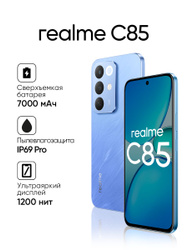 realme Смартфон C85 Ростест (EAC) 6/128 ГБ, Nano-SIM, синий