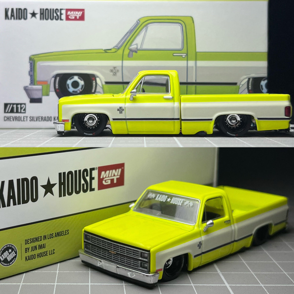 Mini GT 1/64 Chevrolet Silverado Kaido House Flo Yellow V1 #112 - Neuf - 2022