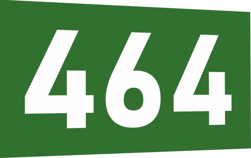 Табличка-номер 464 цвет зелено-белый, размер 12х7 см, ПолиЦентр