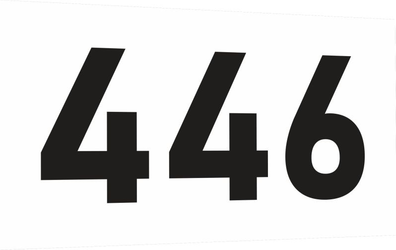Табличка-номер 446 цвет черно-белый, размер 12х7 см, ПолиЦентр