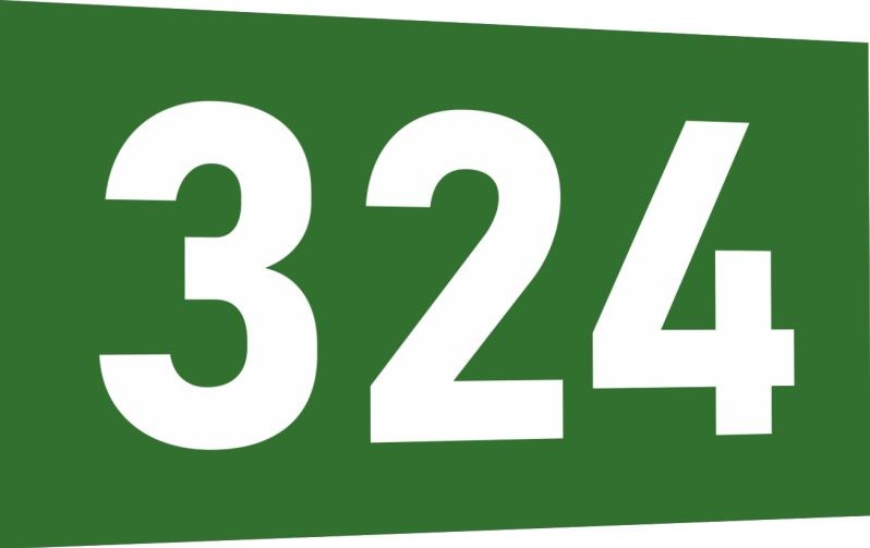 Табличка-номер 324 цвет зелено-белый, размер 12х7 см, ПолиЦентр