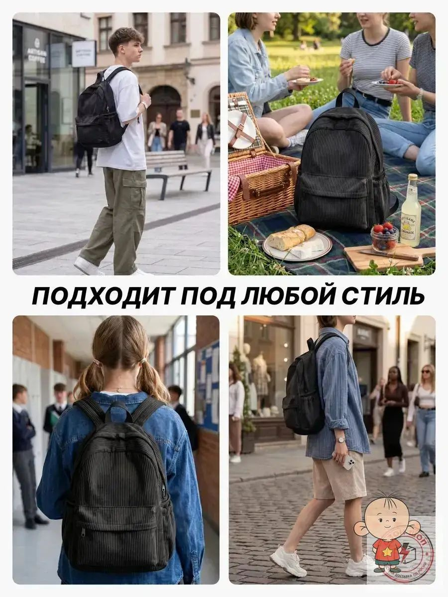 влагозащитный тканевый городской рюкзак