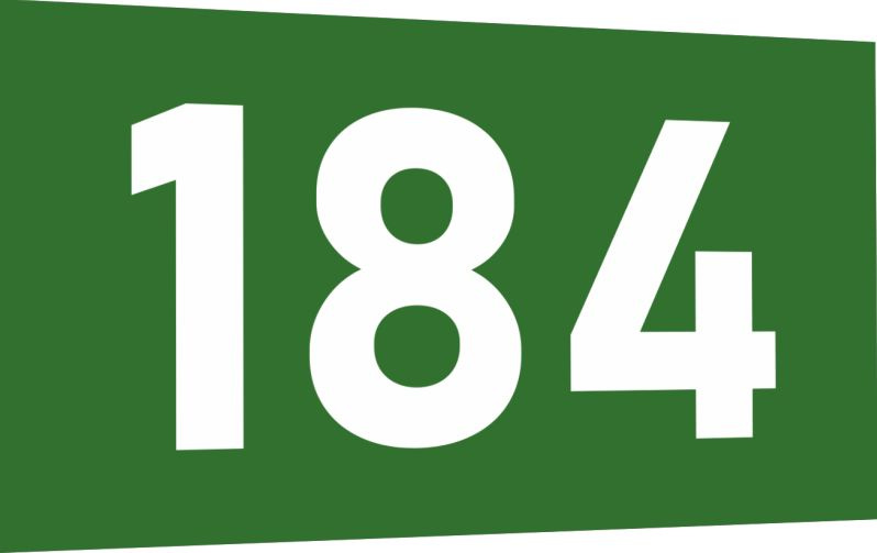 Табличка-номер 184 цвет зелено-белый, размер 7х4 см, ПолиЦентр